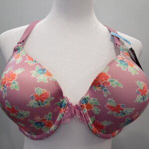 Maidenform #07112 Front Close Wired Bra Size 38C in Pretty Spring Pattern NWT